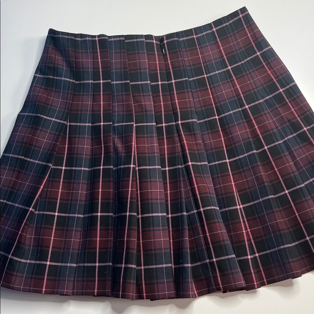 Maje mini skirt pleated flared preppy tartan Wool dark Academia traditional - Picture 9 of 13